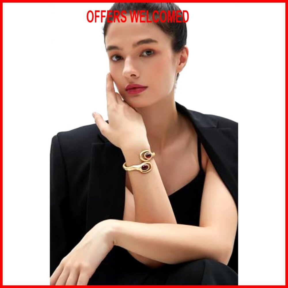 Copper Cuff Bracelet Stackable Open Bangle Boho J… - image 5